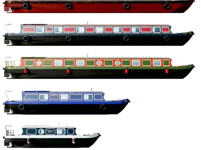 Narrowboats collection boat 3D model