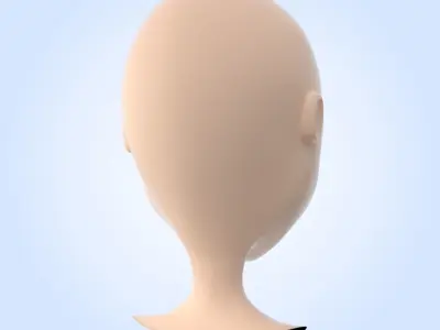 Female Head 3D model