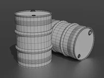 Oil Barrel Low-Poly 3D model Low-poly 3D model purchase