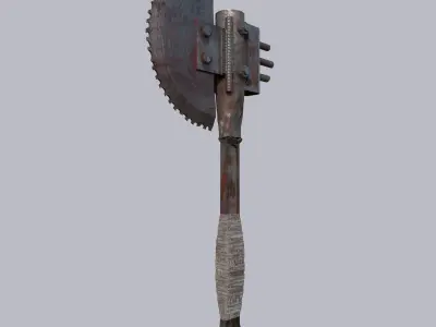  Apocalypse Axe Low-poly 3D model