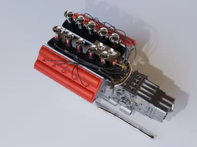 V10 car engine 3D model 3D model