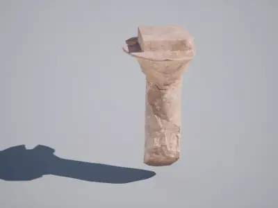 Egyptian Column Low-poly 3D model purchase
