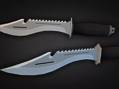 Combat Knife Low-poly 3D model shop