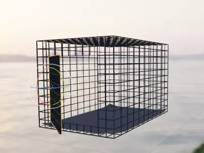 Dog Cage Free low-poly 3D model