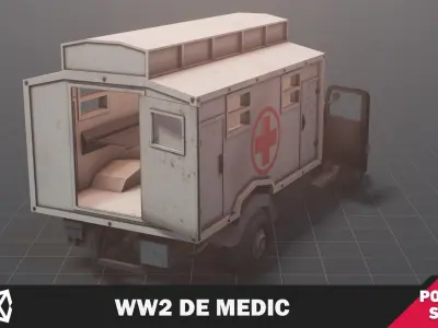 WW2 DE Medic Low-poly 3D model