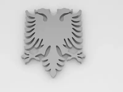 albania eagle for pendant or part 3D print model