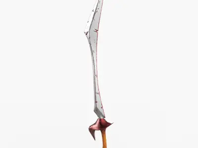 Cursed Elven Blade Low-poly 3D model