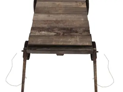 Cart reclaimed wood 3D model