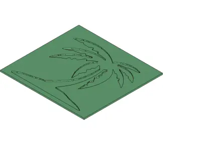 Palm Tree Mold Tropical Island Casting STL 3D Print File 3D model
