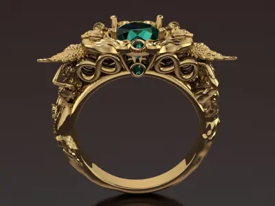 family ring 3D print model