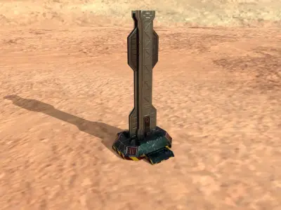 Sci-fi Pillar  Low-poly 3D model