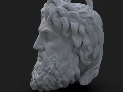 Zeus Pendant V2 Thunder God 3D print model