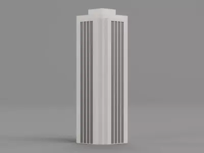 Paper Skyscraper V9 Low-poly 3D model