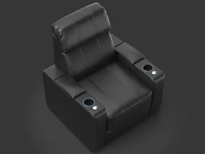 Detailed Theater Home Cinema Chair 3D model