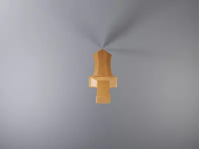Wooden Sword Type E1 Low-poly 3D model