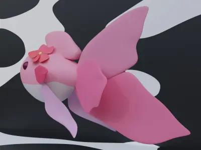 Cutie Fish - Cartoon Low-poly 3D model