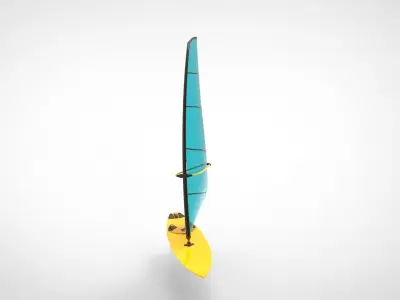 Wind surfing 3D model