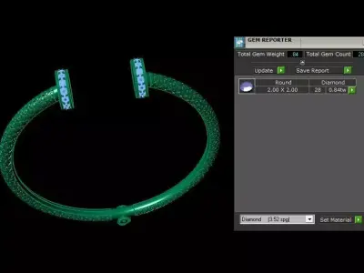 Nail Bracelet with Antique Mesh Desig 3D print model