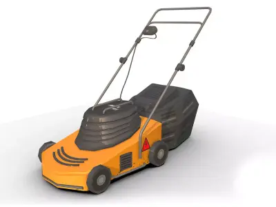 Lawn-mower Low-poly 3D model