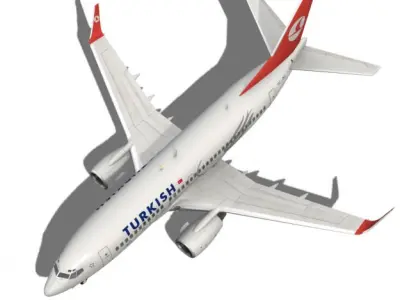 Turkish Airlines Boeing 737-700w 3D model