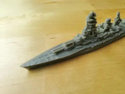 Japanese Nagato Class Battleship 3D print model