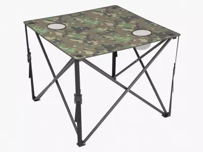 Camping Table Low-poly 3D model