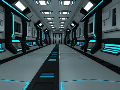 Sci Fi Corridor Free 3D model order