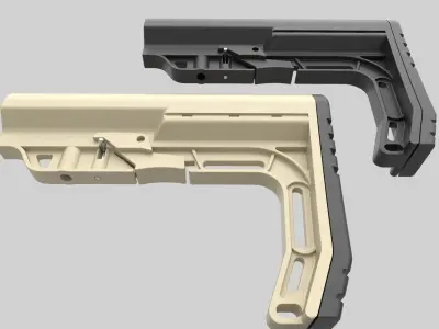 Mission first minimalist stock Low-poly 3D model