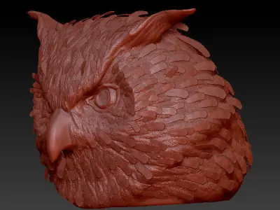 Owl Head 3D model