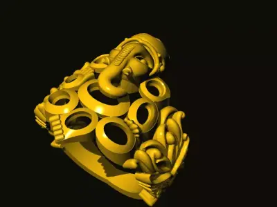 ganesh ring 3D print model