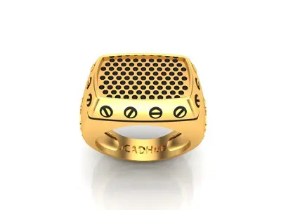 0146 - Antique Gents Ring 3D print model