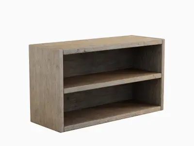 Simple Wooden Bookshelf 04 Low-poly 3D model