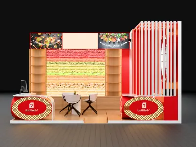 Modern Exhibition Stall Design 3x5m Height 3m 3D model