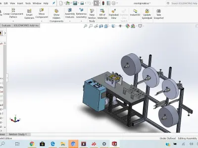 napkin sanitaire making machine 3D model