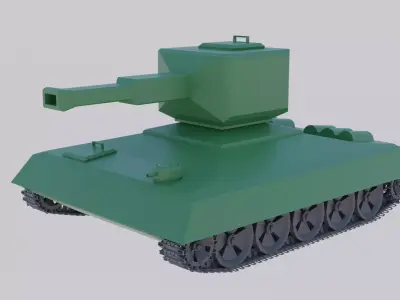 Low Poly Tank 3D model