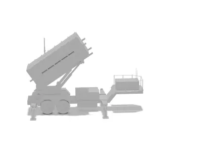 Medium Poly Patriot System Without Textures Free 3D model