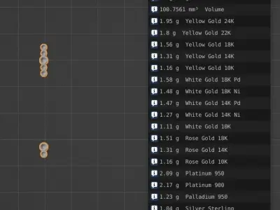Dangling necklace center part 3D print model