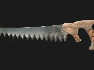 Hand Saw Low-poly 3D model 3