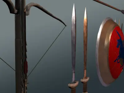 Ancient Greek Weapons Pack Low-poly 3D model