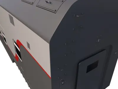 Train Double-decker wagon RUS 3D model
