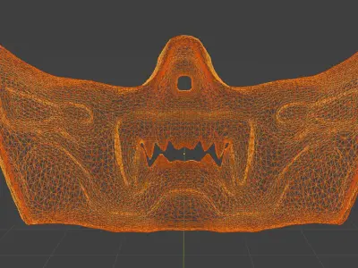 CYBER ONI MASK 3D model