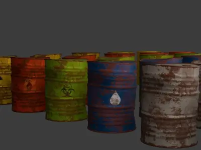   barrels pack 3D model