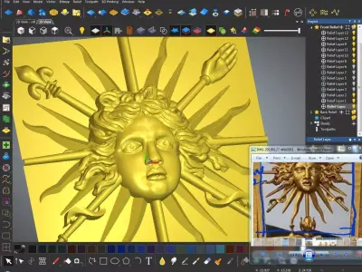 louis the 14th symbol the sun 3D print model