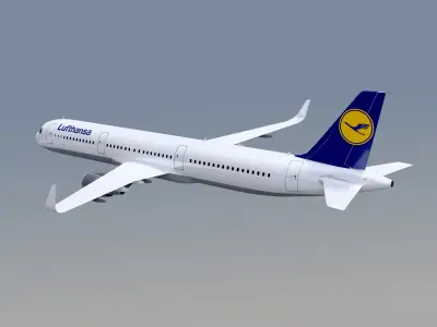 Airbus A321neo Lufthansa 3D model