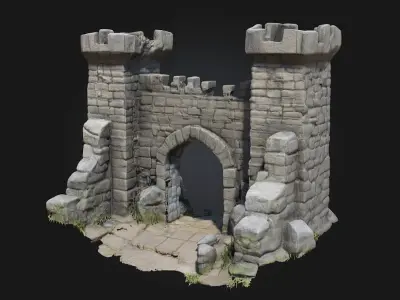 Fortress Gateway  Grand Entrance to Power 3D model