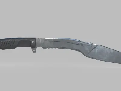 Tactical Kukri Knife Low-poly 3D model purchase