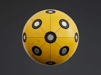 Sci-Fi Explosive Detonation Device Low-poly 3D model