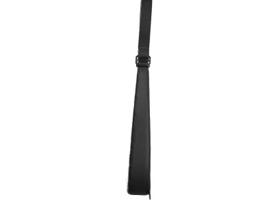 Black Leather Baguette Bag 3D model