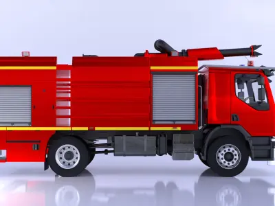 Renault Fire Truck 3D Model 3D model