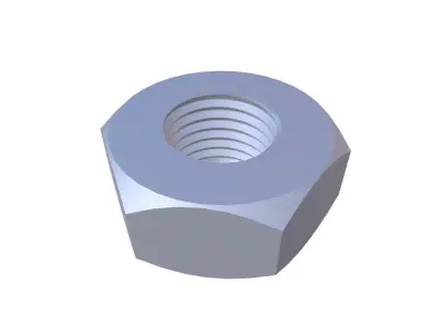 Nut Bolt Low-poly 3D model